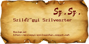 Szilágyi Szilveszter névjegykártya