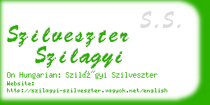 szilveszter szilagyi business card